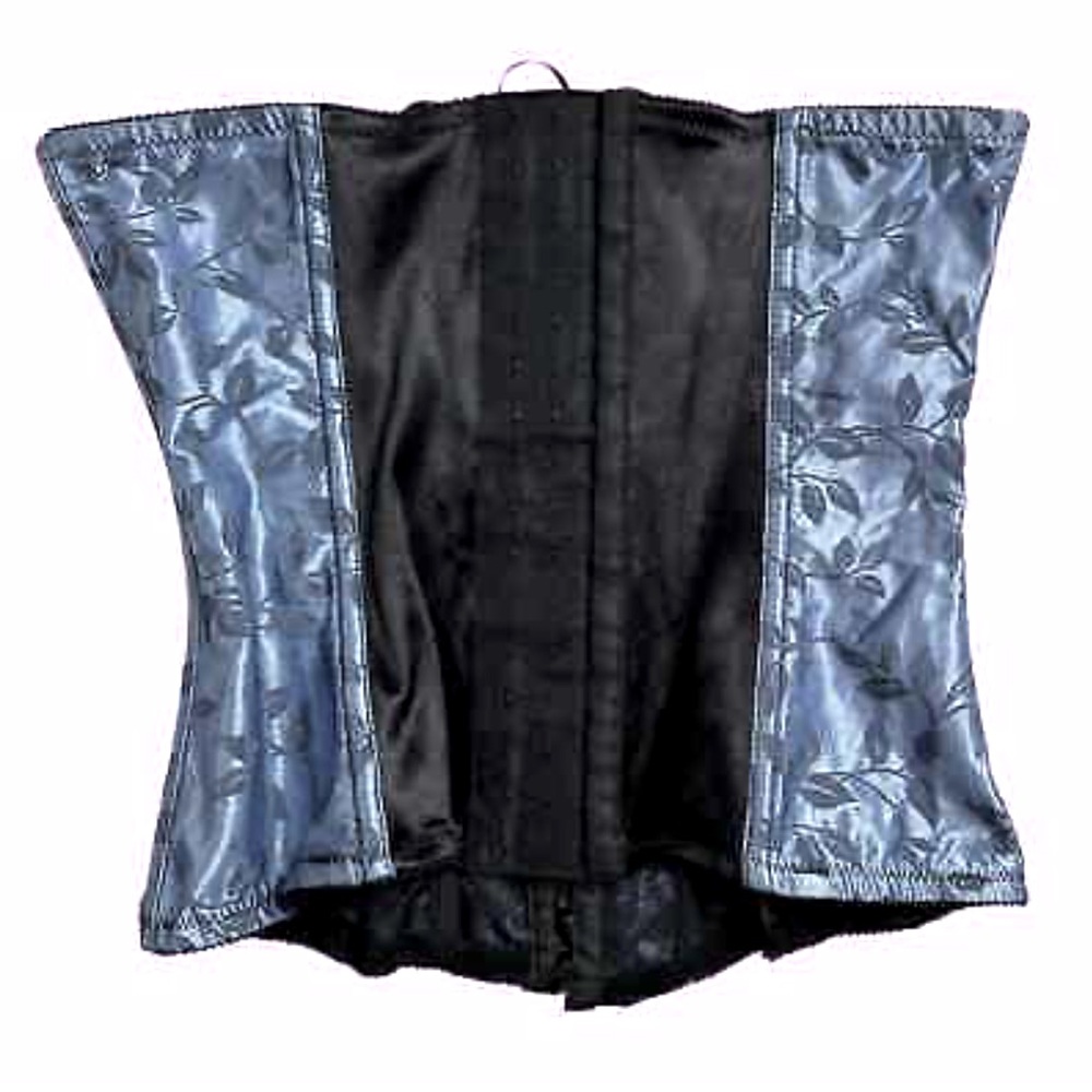 NWT Vintage Victoria's Secret Gorgeous Blue Lace Up Corset Bustier Size S - Picture 7 of 10